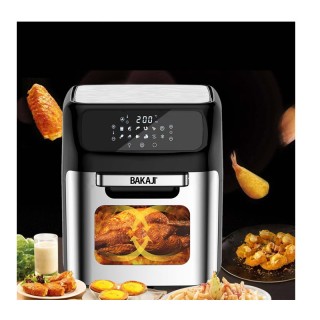 Ηλεκτρικό Φουρνάκι / Φριτέζα Αέρος 12 Lt Μαύρο / Inox 1800 W Bakaji... Ηλεκτρικό Φουρνάκι / Φριτέζα Αέρος 12 Lt Μαύρο / Inox 1800 W Bakaji...