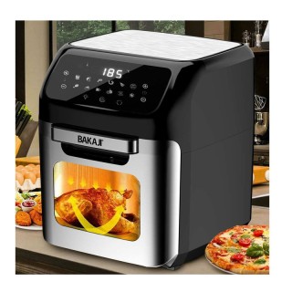 Ηλεκτρικό Φουρνάκι / Φριτέζα Αέρος 12 Lt Μαύρο / Inox 1800 W Bakaji... Ηλεκτρικό Φουρνάκι / Φριτέζα Αέρος 12 Lt Μαύρο / Inox 1800 W Bakaji...