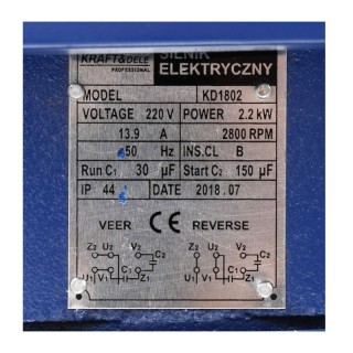 Ηλεκτρικός Κινητήρας 2.2 kW 220 V Kraft&Dele KD-1802