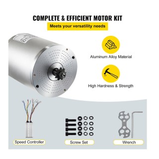 Ηλεκτρικός Κινητήρας Συνεχούς Ρεύματος Χωρίς Ψήκτρες 4900 RPM 72V 3...