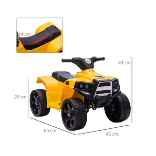 Ηλεκτροκίνητη Γουρούνα 6 V Χρώματος Κίτρινο HOMCOM 370-157V90YL