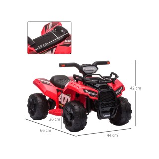 Ηλεκτροκίνητη Γουρούνα 6 V Χρώματος Κόκκινο HOMCOM 370-189V90RD