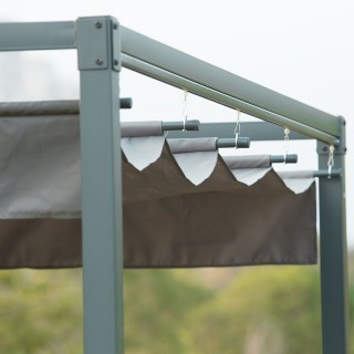 Πέργκολα Outsunny Gazebo με συρόμενο κάλυμμα για εξωτερικούς χώρους... Πέργκολα Outsunny Gazebo με συρόμενο κάλυμμα για εξωτερικούς χώρους...