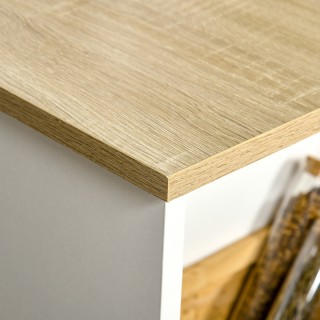 Τραπέζι Bar HOMCOM με 3 ράφια και προστατευτικές ράβδους, σε ατσάλι... Τραπέζι Bar HOMCOM με 3 ράφια και προστατευτικές ράβδους, σε ατσάλι...