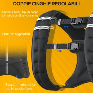 HOMCOM Αναπνεύσιμο γιλέκο 5 κιλών με τσέπη αποθήκευσης και ιμάντες ...