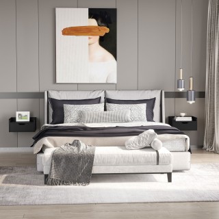 Σετ Κρεμαστά Ξύλινα Κομοδίνα 40 x 30 x 19.5 cm 2 τμχ Χρώματος Μαύρο...