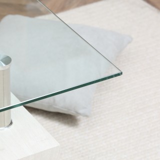 Τραπεζάκι σαλονιού HOMCOM μοντέρνο 2 επιπέδων από γυαλί και ξύλο, 9... Τραπεζάκι σαλονιού HOMCOM μοντέρνο 2 επιπέδων από γυαλί και ξύλο, 9...