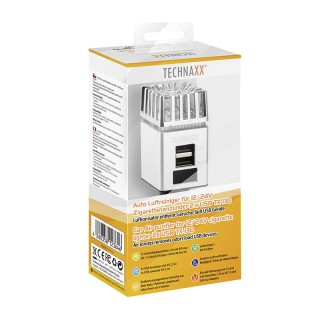 Ιονιστής Αέρα Αναπτήρα Αυτοκινήτου με 2 Θύρες USB 12/24V Technaxx T...