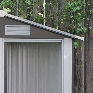 Outsunny Garden Shed Ατσάλινο εργαλειοθήκη, κεκλιμένη οροφή και 4 α... Outsunny Garden Shed Ατσάλινο εργαλειοθήκη, κεκλιμένη οροφή και 4 α...