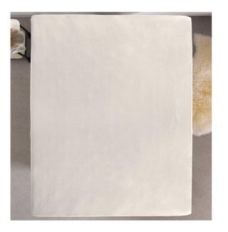 Υπέρδιπλο Σεντόνι Jersey με Λάστιχο 160 x 200 x 30 cm Χρώματος Κρεμ... Υπέρδιπλο Σεντόνι Jersey με Λάστιχο 160 x 200 x 30 cm Χρώματος Κρεμ...