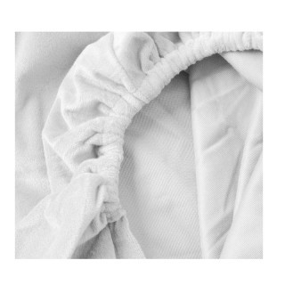 Υπέρδιπλο Βελούδινο Σεντόνι με Λάστιχο 160 x 200 cm Χρώματος Λευκό ... Υπέρδιπλο Βελούδινο Σεντόνι με Λάστιχο 160 x 200 cm Χρώματος Λευκό ...