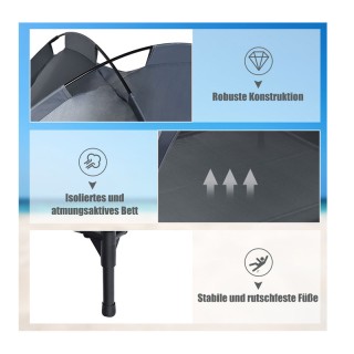 Υπερυψωμένο Κρεβάτι για Κατοικίδια με Σκίαστρο 105 x 87 x 89 cm Cos...