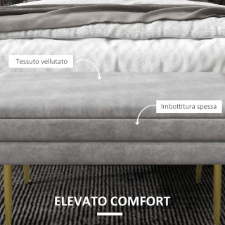 HOMCOM Κρεβάτι κάτω πάγκος με αποθηκευτικό χώρο, από ατσάλι και πολ...