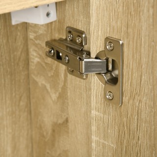 kleankin Ντουλάπι μπάνιου με καθρέφτη και 4 εσωτερικά ράφια, μοριοσ... kleankin Ντουλάπι μπάνιου με καθρέφτη και 4 εσωτερικά ράφια, μοριοσ...