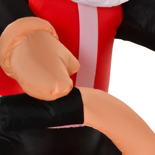 HOMCOM Φουσκωτός Άγιος Βασίλης σε μοτοσυκλέτα 165cm με ενσωματωμένα...