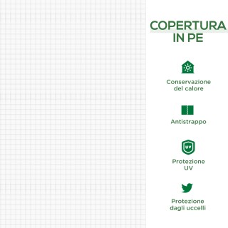 Θερμοκήπιο Outsunny Garden με Ενισχυμένο κάλυμμα πολυαιθυλενίου και...