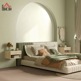 HOMCOM Σετ 2 κομοδίνα με συρτάρι και ανοιχτά ράφια σε σκανδιναβικό ... HOMCOM Σετ 2 κομοδίνα με συρτάρι και ανοιχτά ράφια σε σκανδιναβικό ...