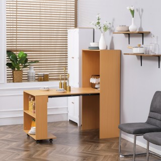 HOMCOM Πτυσσόμενη Τραπεζαρία max 3 ατόμων, σε μοριοσανίδα και ατσάλ...