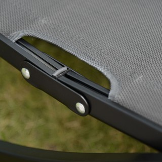 Outsunny Σετ 2 Πτυσσόμενες Ξαπλώστρες Κήπου, Ξαπλώστρες Αλουμινίου ...