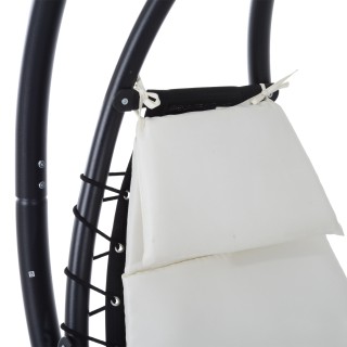 Outsunny Sun Lounger Chaise Longue Ξαπλώστρα με Canopy Cream 190 11... Outsunny Sun Lounger Chaise Longue Ξαπλώστρα με Canopy Cream 190 11...