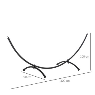Μεταλλική Βάση Στήριξης Αιώρας 300 x 90 x 100 cm Outsunny 84A-166 Μεταλλική Βάση Στήριξης Αιώρας 300 x 90 x 100 cm Outsunny 84A-166