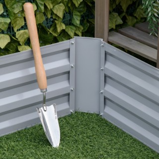 Outsunny Σετ 2 υπερυψωμένων κρεβατιών κήπου με ανοιχτό πάτο για φυτ...