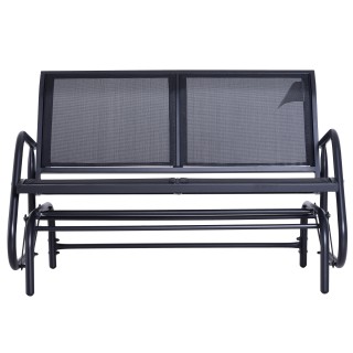 Outsunny Διθέσιος Κουνιστός Πάγκος σε Μεταλλικό, Μαύρο, 123x70x87cm... Outsunny Διθέσιος Κουνιστός Πάγκος σε Μεταλλικό, Μαύρο, 123x70x87cm...