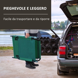 Outsunny Πτυσσόμενη ξαπλώστρα κήπου με ανακλινόμενη πλάτη 4 θέσεων,...