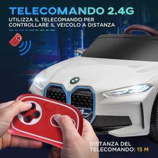 HOMCOM Electric Ride-On Toy Car για παιδιά 3-8 ετών με δίπλωμα BMW ...