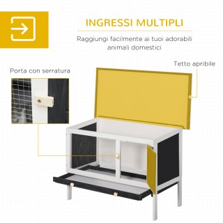 PawHut Outdoor Spruce Hutch με αφαιρούμενο δίσκο, ασφαλτική στέγη κ... PawHut Outdoor Spruce Hutch με αφαιρούμενο δίσκο, ασφαλτική στέγη κ...
