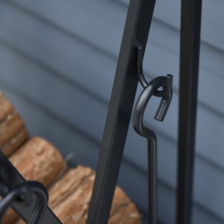 HOMCOM Ατσάλινη θήκη κορμού εσωτερικού και εξωτερικού χώρου, Ξύλινη... HOMCOM Ατσάλινη θήκη κορμού εσωτερικού και εξωτερικού χώρου, Ξύλινη...