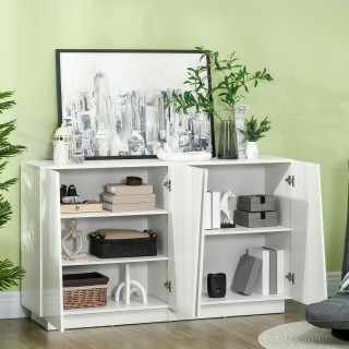 Ντουλάπι πολλαπλών χρήσεων HOMCOM Λευκό μοριοσανίδα 5 επιπέδων με ρ... Ντουλάπι πολλαπλών χρήσεων HOMCOM Λευκό μοριοσανίδα 5 επιπέδων με ρ...