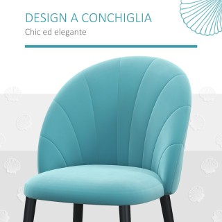 HOMCOM Σετ 2 καρέκλες σαλονιού και τραπεζαρίας με επένδυση, σε μετα... HOMCOM Σετ 2 καρέκλες σαλονιού και τραπεζαρίας με επένδυση, σε μετα...