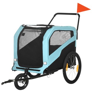 PawHut Bike Trailer για σκύλους 30kg max με 2 εισόδους και τσέπες α... PawHut Bike Trailer για σκύλους 30kg max με 2 εισόδους και τσέπες α...