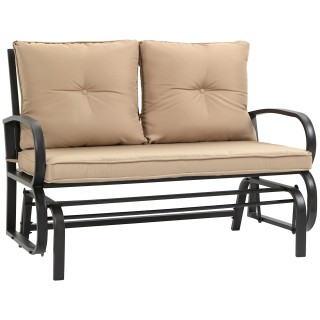 Outsunny Garden Rocking Πάγκος για 2 με Μαξιλάρια Καθίσματος και Πλ...