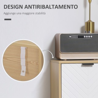 HOMCOM Μοντέρνα έπιπλα πολλαπλών χρήσεων από μοριοσανίδες και ξύλο ...