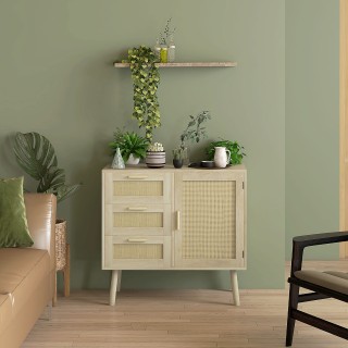 Ντουλάπι HOMCOM Πολλαπλών χρήσεων Boho Style με Ντουλάπι και 3 Συρτ... Ντουλάπι HOMCOM Πολλαπλών χρήσεων Boho Style με Ντουλάπι και 3 Συρτ...