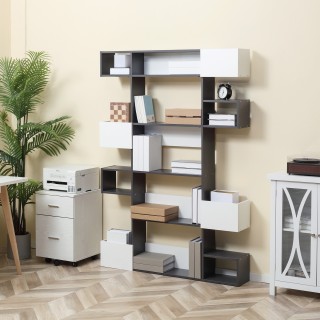 HOMCOM Μοντέρνα Βιβλιοθήκη 5 Επιπέδων με 8 Ανοιχτά Ράφια Μοριοσανίδ... HOMCOM Μοντέρνα Βιβλιοθήκη 5 Επιπέδων με 8 Ανοιχτά Ράφια Μοριοσανίδ...