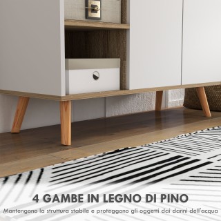 Ντουλάπι πολλαπλών χρήσεων HOMCOM που εξοικονομεί χώρο με 3 ανοιχτά...