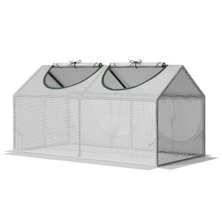 Outsunny Mini Garden Greenhouse με 2 κυλιόμενα παράθυρα και κάλυμμα...