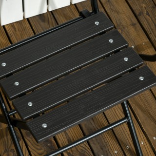 Outsunny Σετ κήπου 3 τεμαχίων με 2 πτυσσόμενες καρέκλες και τραπέζι...