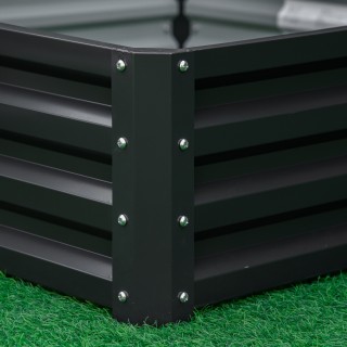 Outsunny Ανοιχτό Υπερυψωμένο Κρεβάτι Κήπου με Κάλυμμα, από Γαλβανισ...