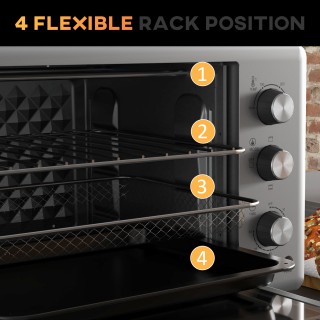 Ηλεκτρικός φούρνος HOMCOM 30L με 3 λειτουργίες μαγειρέματος, ρυθμιζ... Ηλεκτρικός φούρνος HOMCOM 30L με 3 λειτουργίες μαγειρέματος, ρυθμιζ...