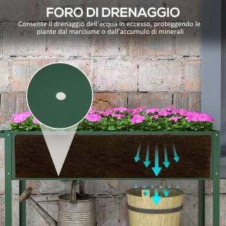 Outsunny φυτευτή εξωτερικού χώρου με βάση εργαλείων κάτω ραφιού, με... Outsunny φυτευτή εξωτερικού χώρου με βάση εργαλείων κάτω ραφιού, με...