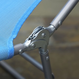 Outsunny Πτυσσόμενη ξαπλώστρα με ανακλινόμενη πλάτη και μαξιλάρι, 1...