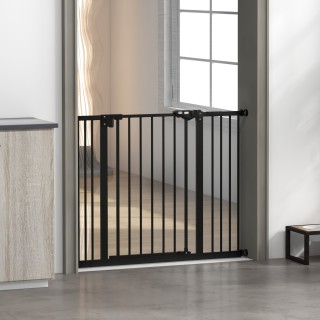 PawHut Ρυθμιζόμενη πύλη σκύλου έως 100 cm χωρίς βίδες με 2 προεκτάσ...