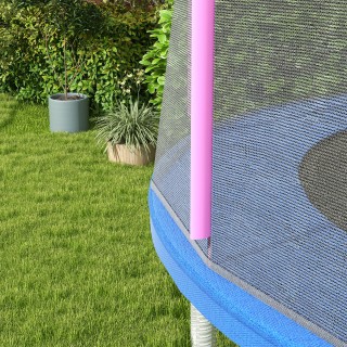 SPORTNOW Δίχτυ προστασίας τραμπολίνο με 6 στύλους με είσοδο με φερμ... SPORTNOW Δίχτυ προστασίας τραμπολίνο με 6 στύλους με είσοδο με φερμ...