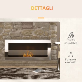 Τζάκι HOMCOM βιοαιθανόλης από ανοξείδωτο χάλυβα, 2,5 ώρες καύσης με... Τζάκι HOMCOM βιοαιθανόλης από ανοξείδωτο χάλυβα, 2,5 ώρες καύσης με...