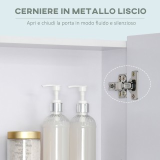 kleankin Ορθογώνιο ντουλάπι καθρέφτη με μπουφέ και ρυθμιζόμενο ράφι...