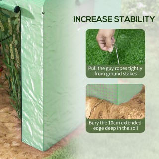 Outsunny θερμοκήπιο 2 τμημάτων με ρολό πόρτα και παράθυρα, χάλυβας ... Outsunny θερμοκήπιο 2 τμημάτων με ρολό πόρτα και παράθυρα, χάλυβας ...